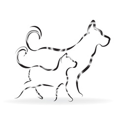Cat and dog logo