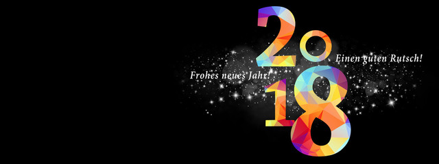 Naklejka premium Frohes neues Jahr 2018