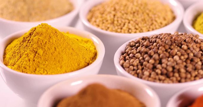 Colorful spices background 