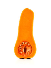Butternut squash isolated on white background