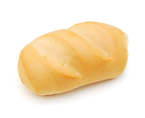 French roll Bread on white
