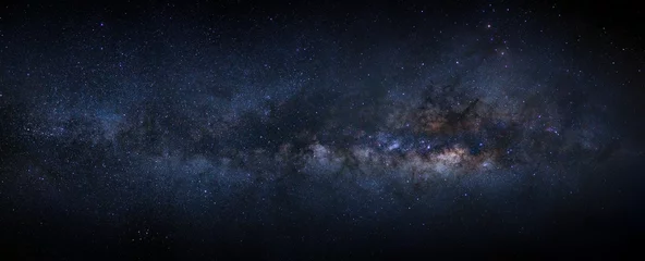 Papier Peint photo Chambre jeunesse Galaxie de la voie lactée panoramique avec des étoiles et de la poussière spatiale dans l& 39 univers