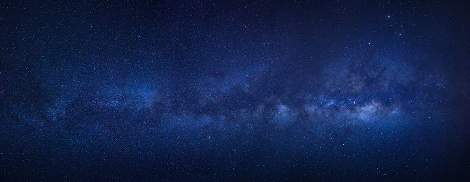 Fototapeta Panorama milky way galaxy with stars and space dust in the universe