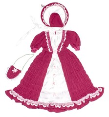 party costume for girl on white background