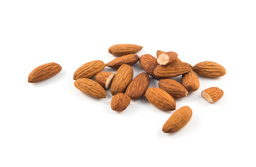 Almonds isolated on white backround