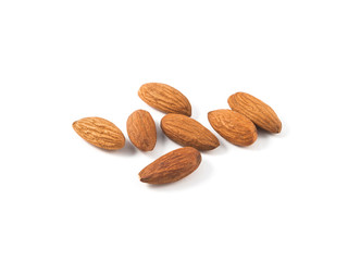 Almonds isolated on white backround
