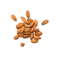 Almonds isolated on white backround