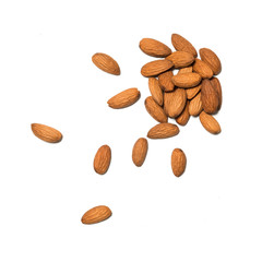 Almonds isolated on white backround