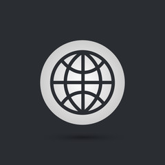 Fototapeta premium Vector Globe Icon