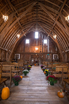 barn wedding setup day event party rustic wood unique planning idea 