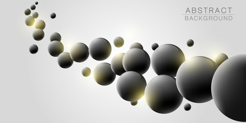 Abstract illustration with balloons on a light background