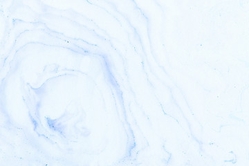 Suminagashi marble texture hand painted with blue ink. Digital paper 1738 performed in traditional japanese suminagashi floating ink technique. Tempting liquid abstract background.
