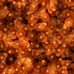 Delicate floral pattern. Deep orange silky watercolor seamless pattern. Sightly watercolor abstract background 105. Hand Painted Art Print. Flowers Repeating Pattern.