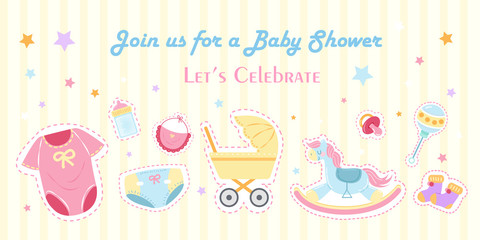 cartoon baby shower