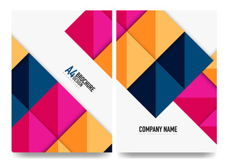 Square business a4 brochure cover design, flyer, annual report