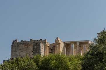 akropolis auf berg in athen