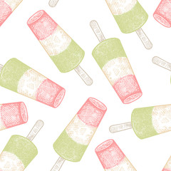 Seamless pattern with Ice cream.