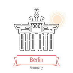 Berlin, Germany Vector Line Icon