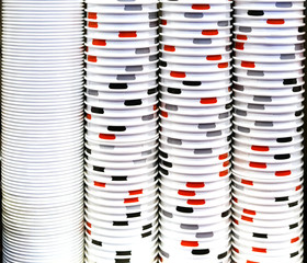 Stacking paper cups as background