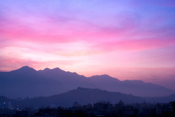 Evening Sunset over Kathmandu