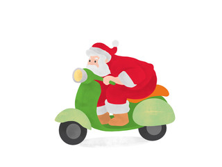 Santa on a  bike