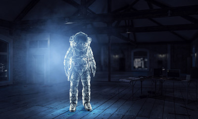 Obraz premium Spaceman ready for mission. Mixed media