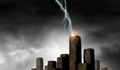 Thunder strike from sky