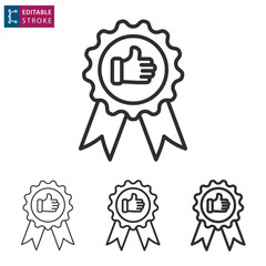 Certificate line vector icon. Editable stroke.