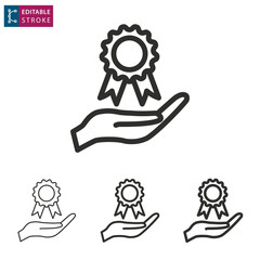 Certificate line vector icon. Editable stroke.