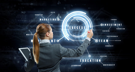 Netwoking as business concept. Mixed media