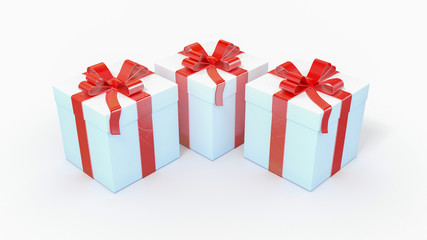 gift box on white background 3d illustration
