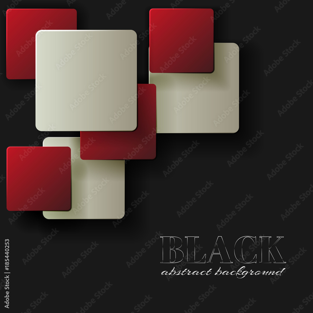 Poster abstract background. squares with drop shadows.