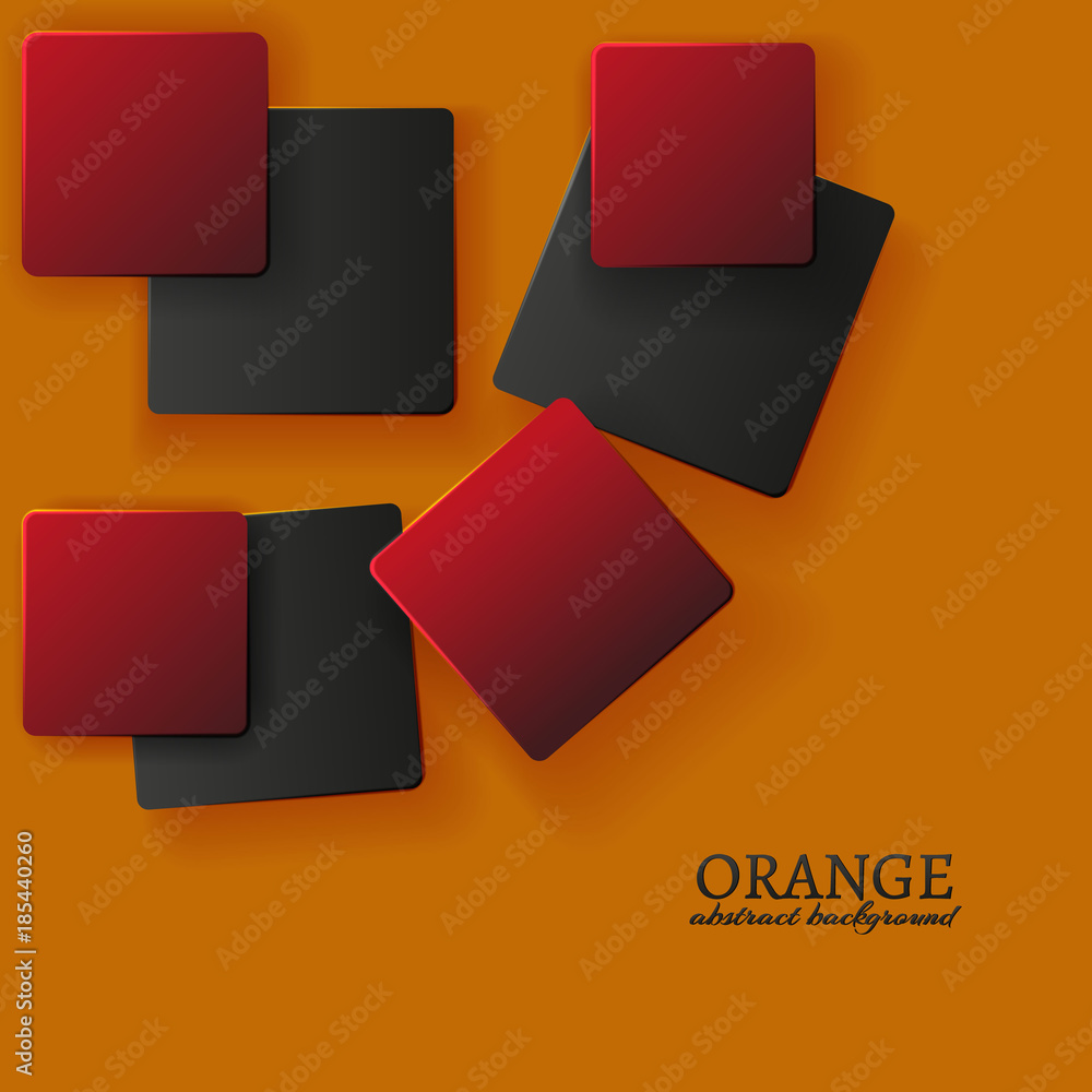 Poster abstract background. squares with drop shadows.