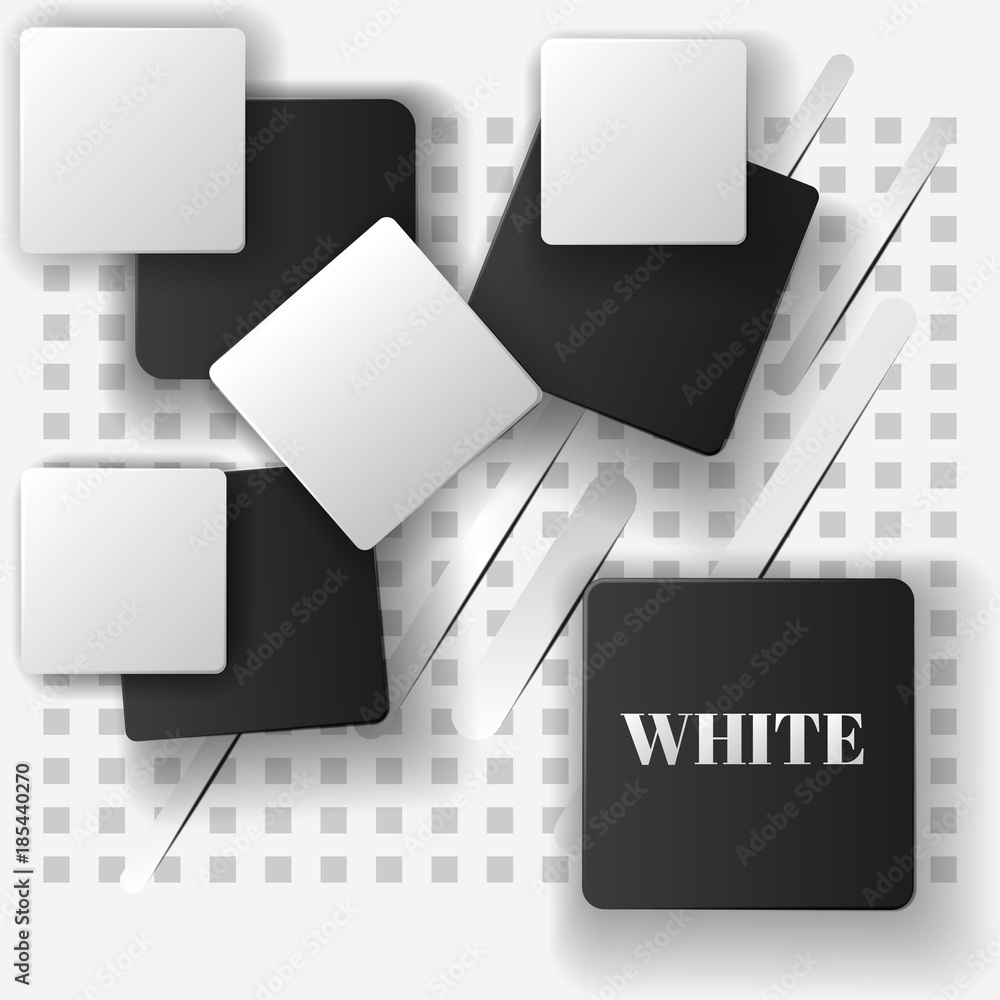Poster abstract background. squares with drop shadows.