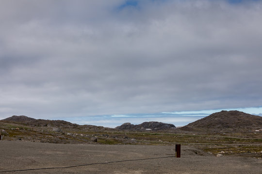 Die Landebahn des ostgrönländischen Flughafen - Kulusuk