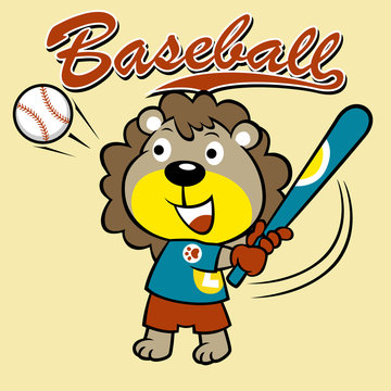 cute baseball player cartoon