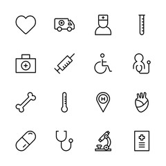 Oncology icon set
