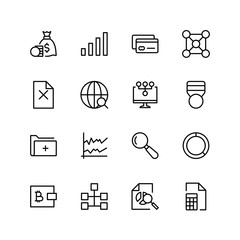Fototapeta premium Financial icon set