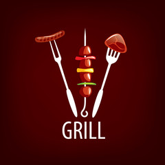 Barbecue party logo