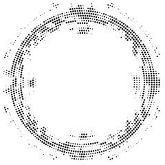 Abstract halftone circular frame background. EPS 10 vector