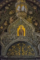 Fototapeta na wymiar Interior of the Church of the Savior on Spilled Blood