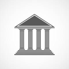 Obraz premium Bank building icon. Vector illustration