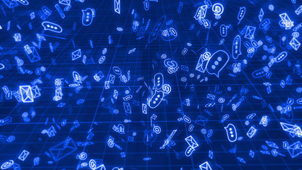 Light Blue Emails and Network