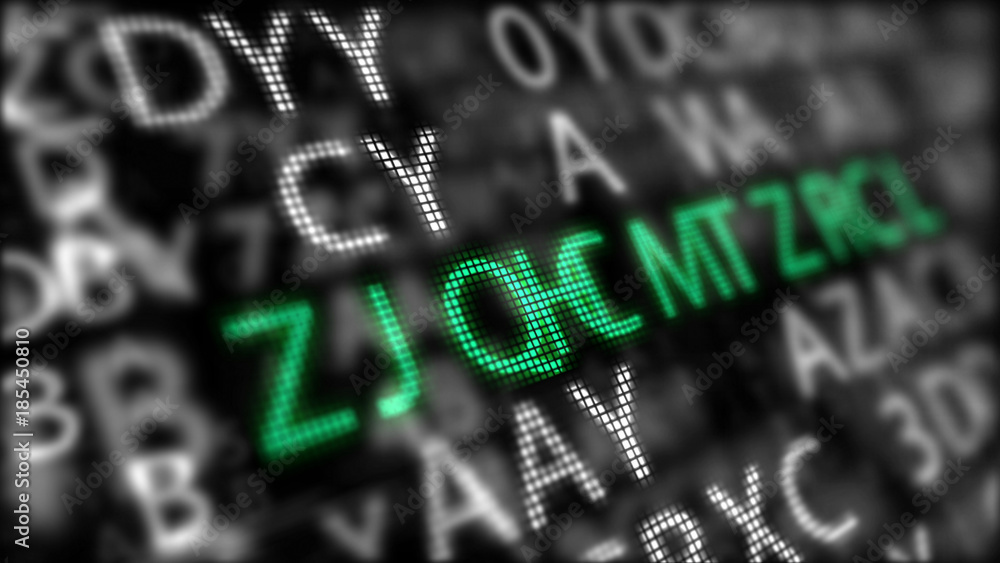 Poster secret code on computer screen