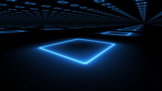 Undersea Black and BlueTunnel Subway