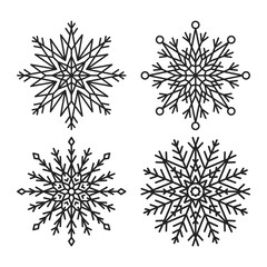 Symmetrical Ice Crystals Made up of Lines, Circles