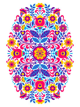 geometric ethnic decoration. Fashion mexican, navajo or aztec, native american ornament.  Colored vector design element for frame and border, textile, fabric or paper print. Vector illustration 