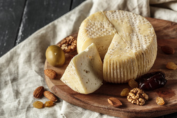 Cheese on the wooden table