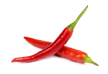 hot peppers isolated
