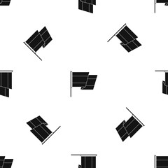 Flag of Spain pattern seamless black